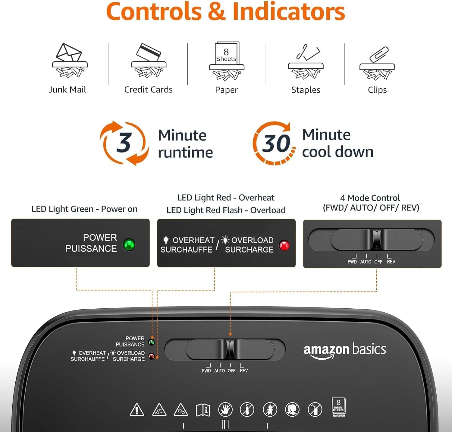 8-Sheet Cross Cut Paper Shredder and Credit Card Shredder - Black