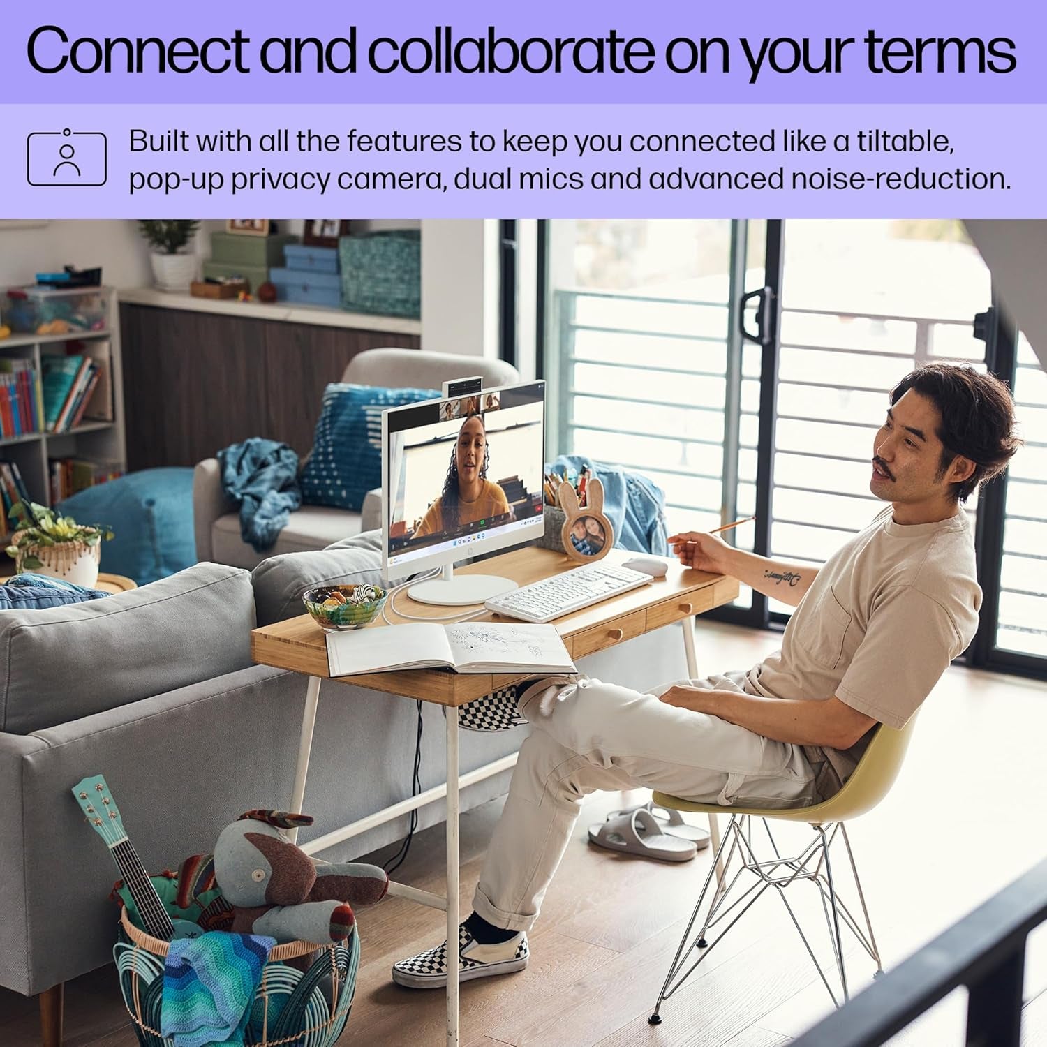 24 Inch All-In-One Desktop PC, FHD Display, AMD Ryzen 7 7730U, 16 GB RAM, 512 GB SSD, AMD Radeon Graphics, Windows 11 Home, 24-Cr0032 (2024)