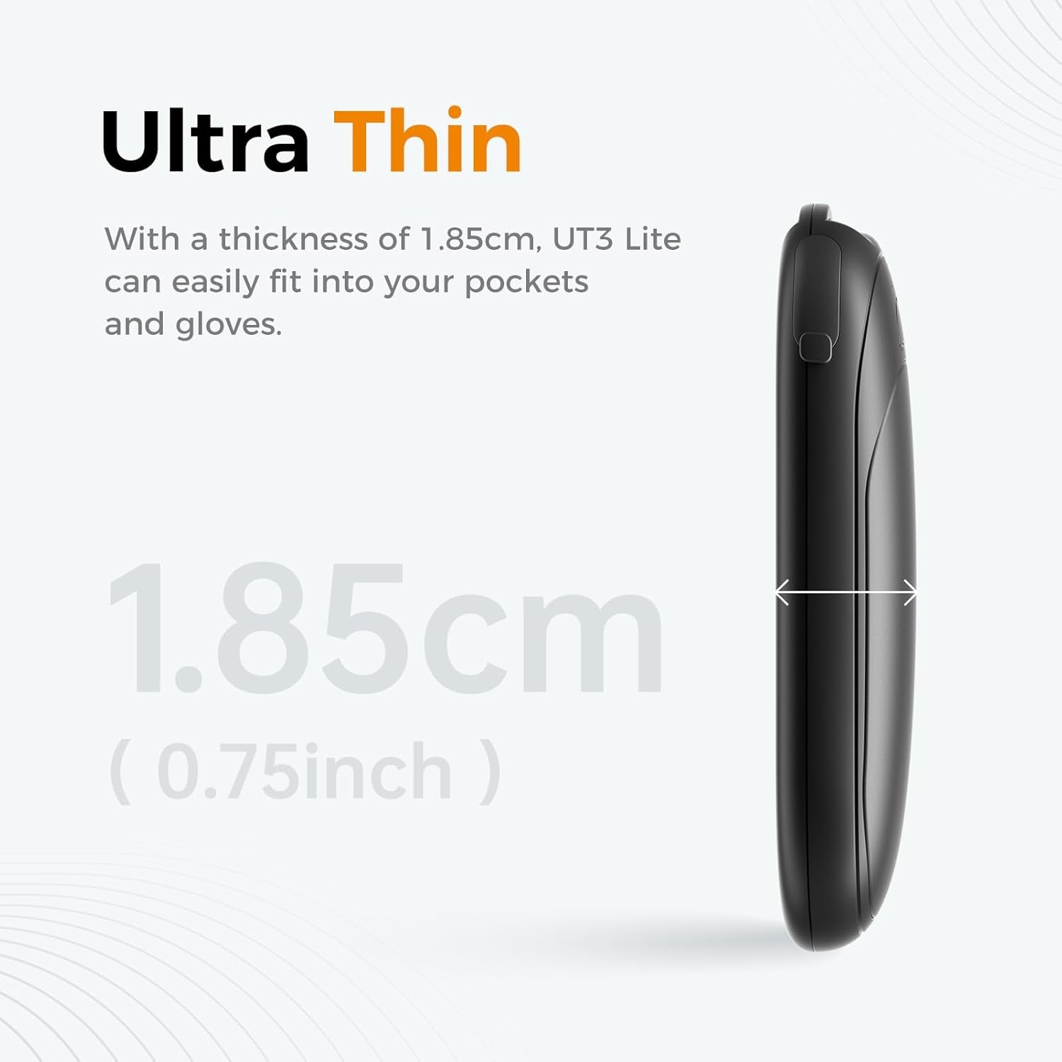 Magnetic Hand Warmers Rechargeable 2 Pack, Electric Handwarmers, Smart Heating UL Certified, 3-Settings,Portable Heater, Ultra Slim Pocket, Hunting Essentials, Gifts for Christmas Men, UT3 Lite