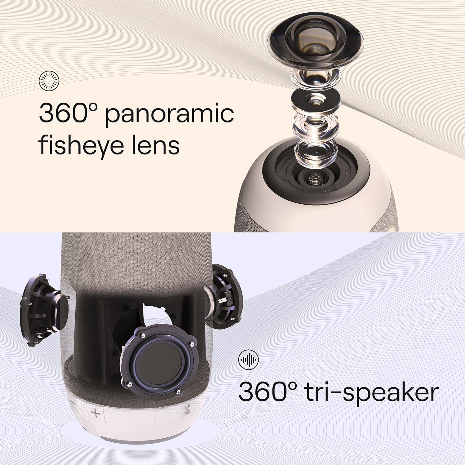 Meeting Owl 3 - 360° 1080P HD Conference Room Camera, Ai-Driven Speaker-Tracking, 18-Foot Mic Pickup - Certified for Microsoft Teams - Works with Zoom, Google Meet - Plug & Play Setup