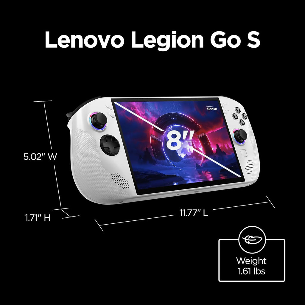 Legion Go S - 2025 - Mobile Gaming Console - AMD Radeon Graphics - 8" Puresight IPS Display - 120Hz - AMD Ryzen™ Z2 Go - 16GB Memory - 512GB Storage - Glacier White - Free PC Game Pass