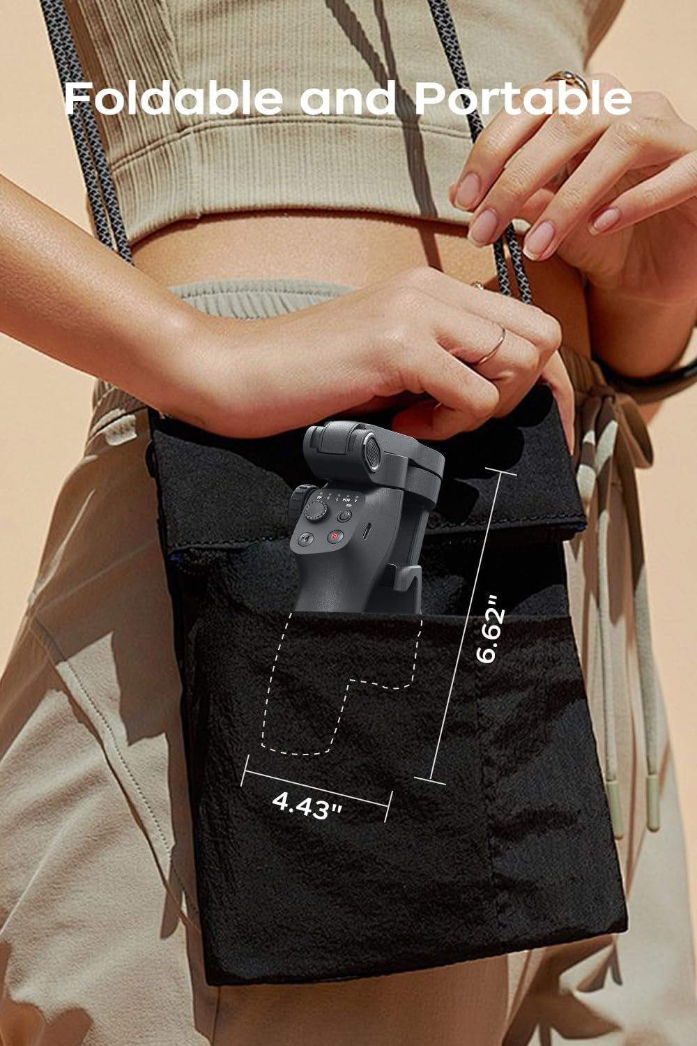 Gimbal Stabilizer for Iphone, Phone Stabilizer, Portable Foldable 3-Axis Phone Gimbal with Magnetic Fill Light for Android & Iphone 17 16 15 Pro Max, Ideal for Travel Vlogging