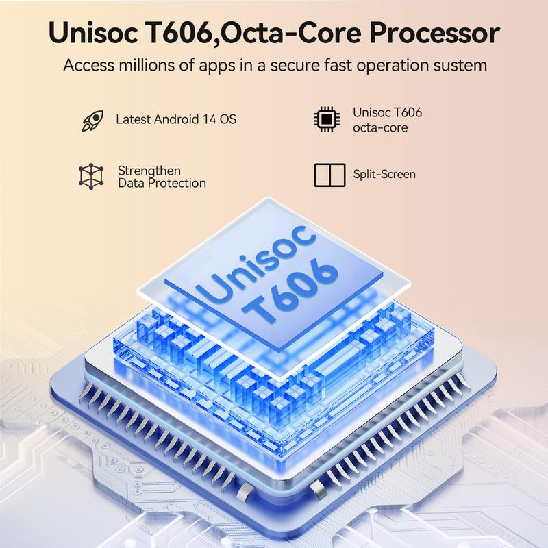 Android 14 Tablet 8GB RAM 128GB ROM, 10.1In 5G Wifi Tablet with Keyboard Case, 8 Core, 1TB Expand, 13MP+5MP, GPS 2025 Newest Tablet