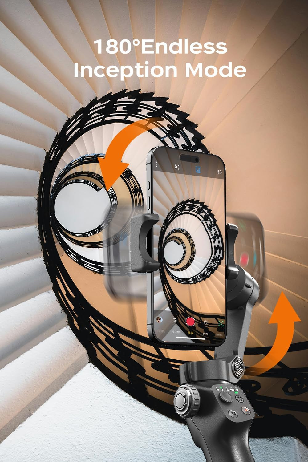 Gimbal Stabilizer for Iphone, Phone Stabilizer, Portable Foldable 3-Axis Phone Gimbal with Magnetic Fill Light for Android & Iphone 17 16 15 Pro Max, Ideal for Travel Vlogging