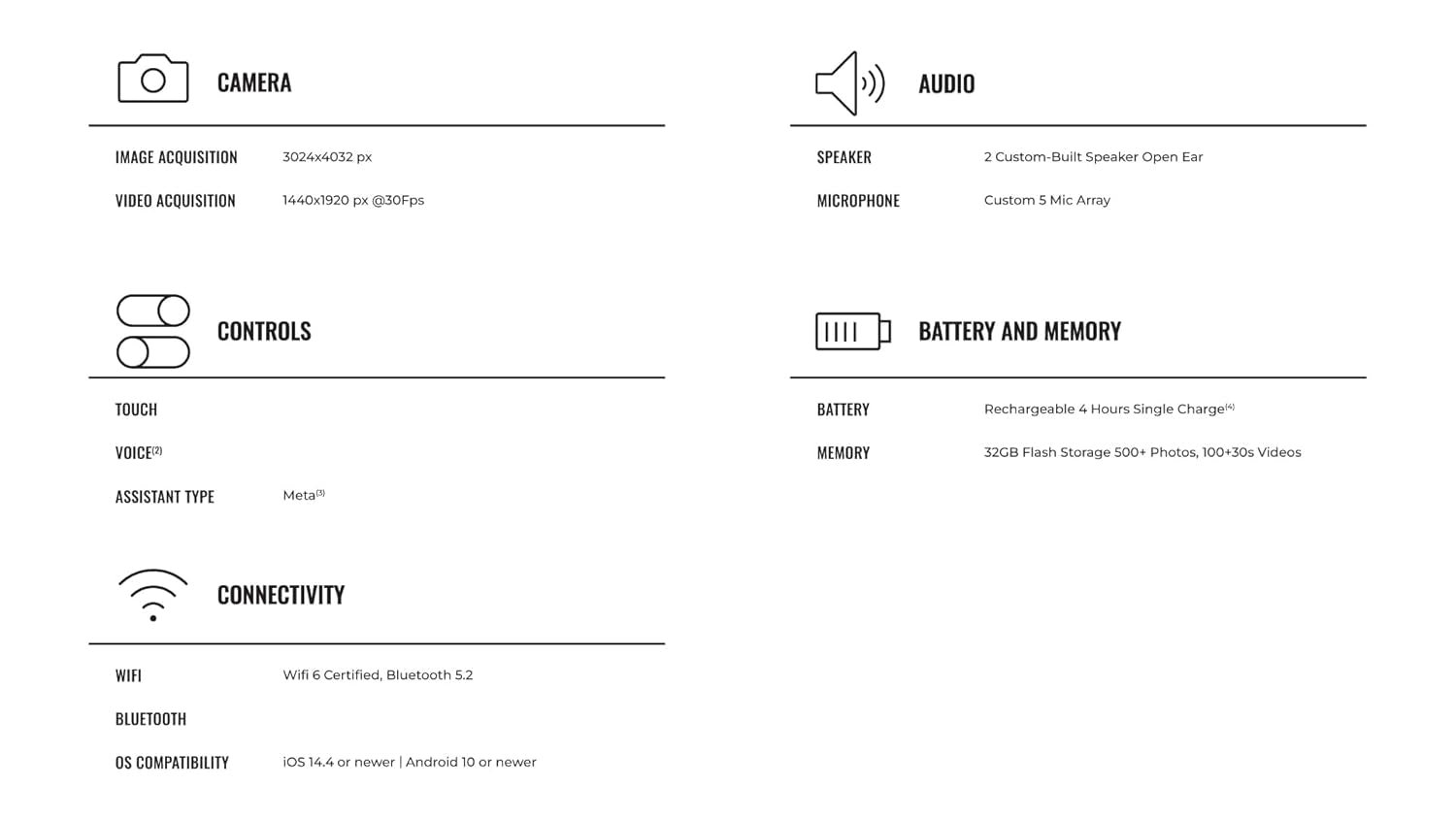 Ray-Ban Skyler (Gen 1) AI, Photo and Video Capture - Shiny Chalky Grey, Transitions® Sapphire Lenses