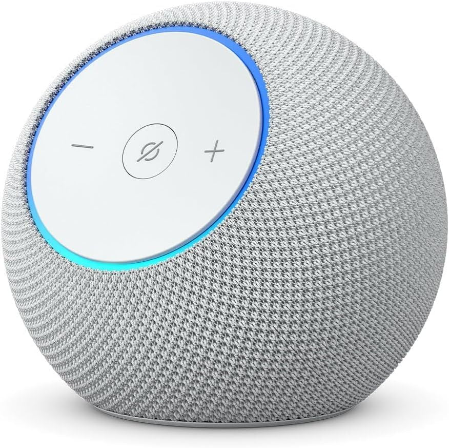 Echo Dot Max, Alexa Speaker with Room-Filling Sound and Built-In Smart Home Hub, with Alexa+ Early Access, Glacier White