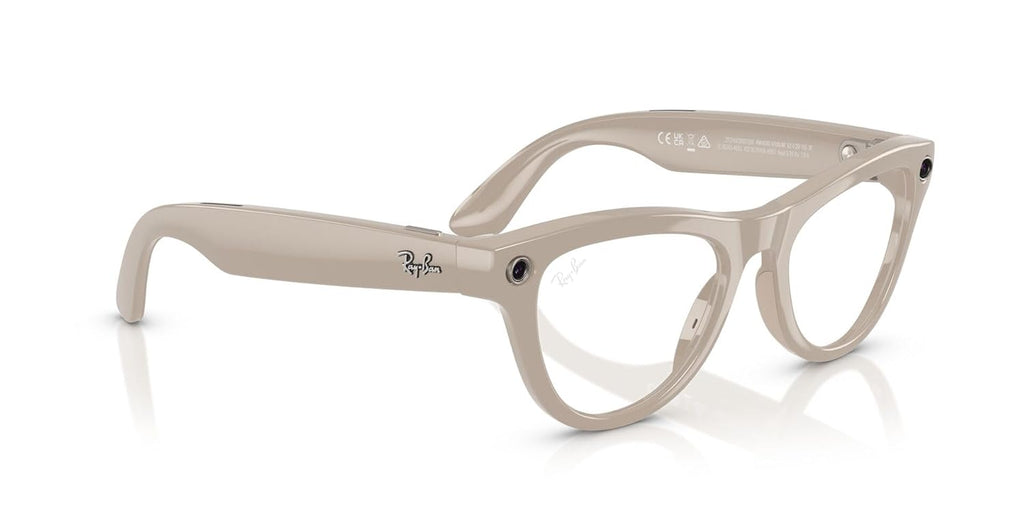 Ray-Ban Skyler (Gen 1) AI, Photo and Video Capture - Shiny Chalky Grey, Transitions® Sapphire Lenses