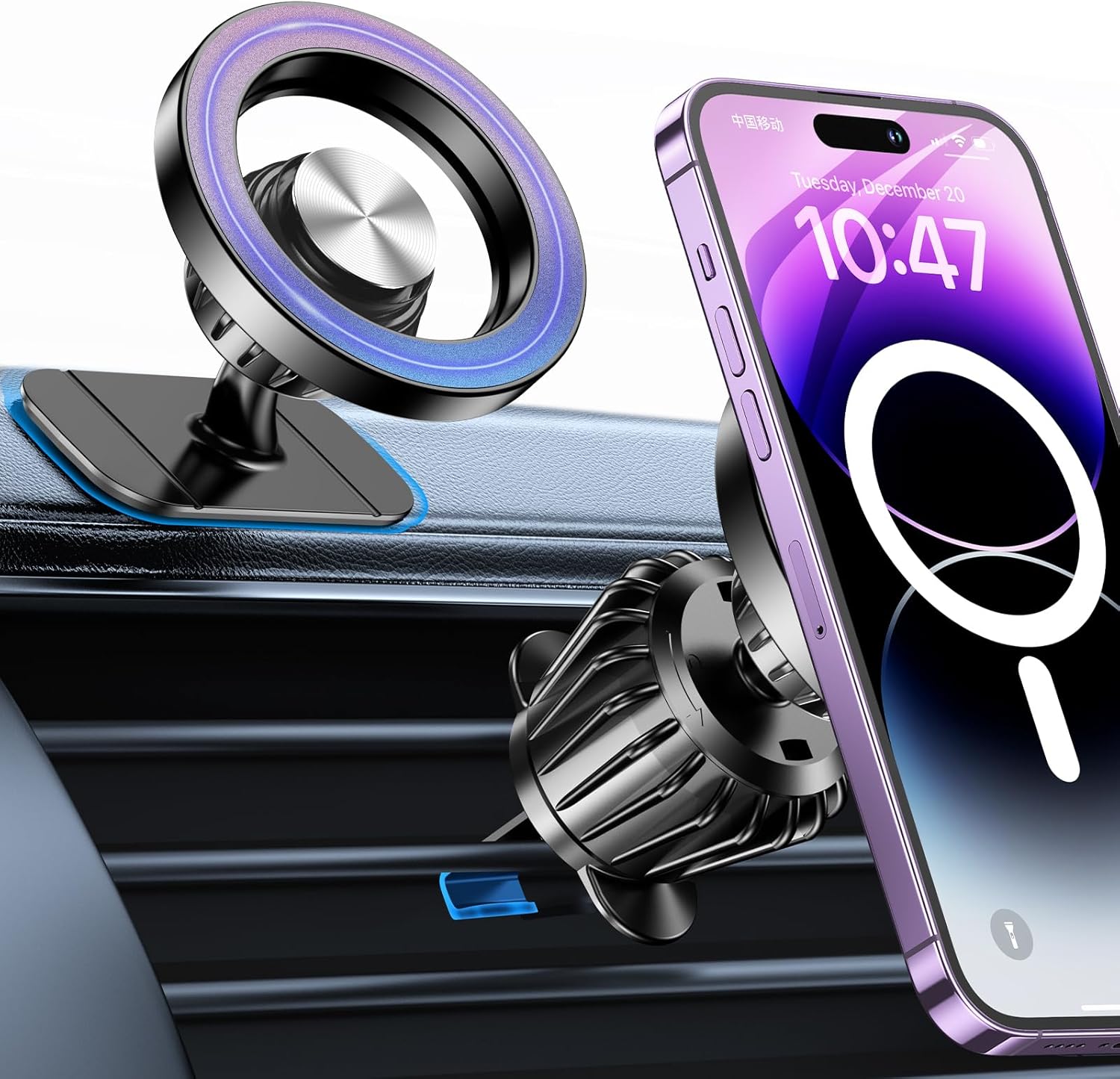 for Magsafe Car Mount【20 Strong Magnets】Magnetic Phone Holder for Car Phone Holder Mount Dash Mounted Holders Cell Phone Holders for Your Car Accessories for Women Men for Iphone 17 16 15 14