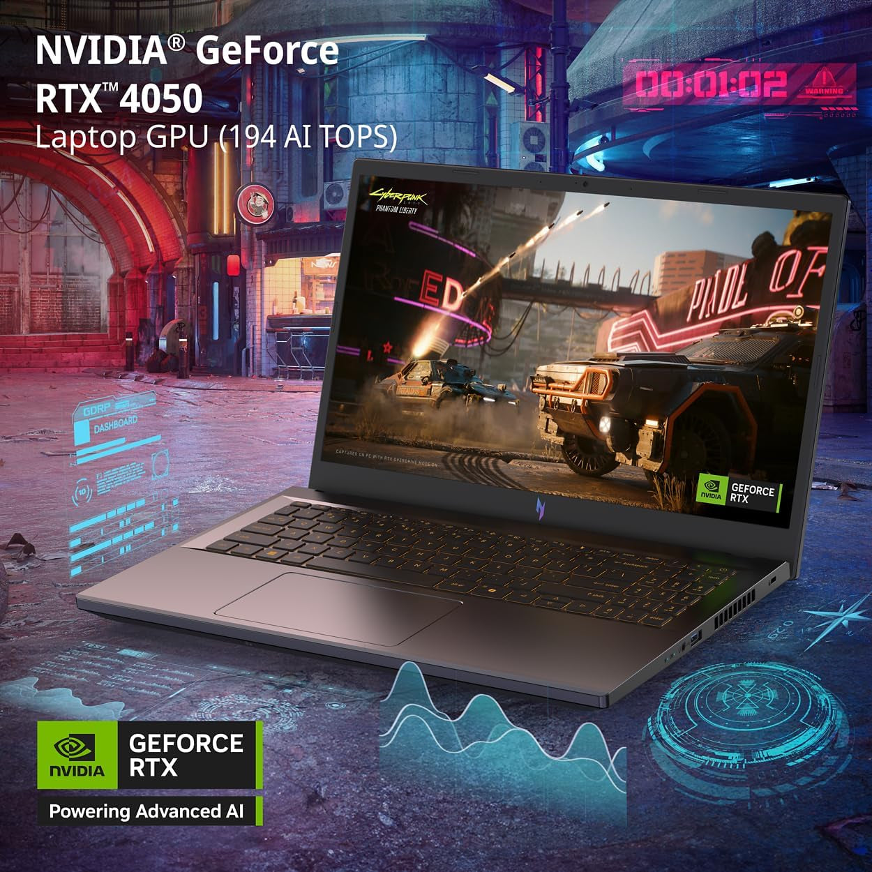 Nitro V Gaming Laptop | Intel Core I7-13620H Processor | NVIDIA Geforce RTX 4050 Laptop GPU | 15.6" FHD IPS 165Hz Display | 16GB DDR5 | 1TB Gen 4 SSD | Wi-Fi 6 | Backlit KB | ANV15-52-76NK
