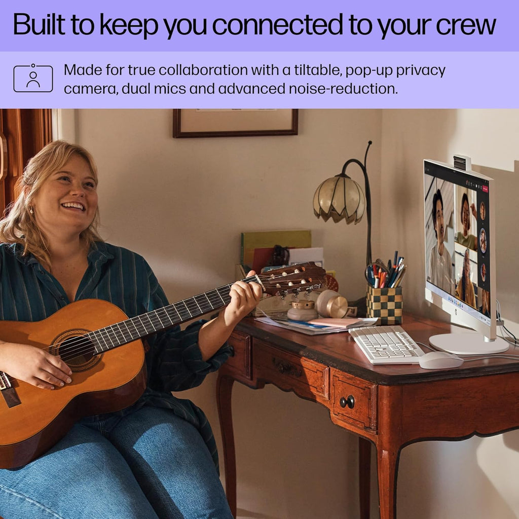 27 Inch All-In-One Desktop PC, FHD Display, AMD Ryzen 7 7730U, 32 GB RAM, 1 TB SSD, AMD Radeon Graphics, Windows 11 Home, 27-Cr0012 (2024)