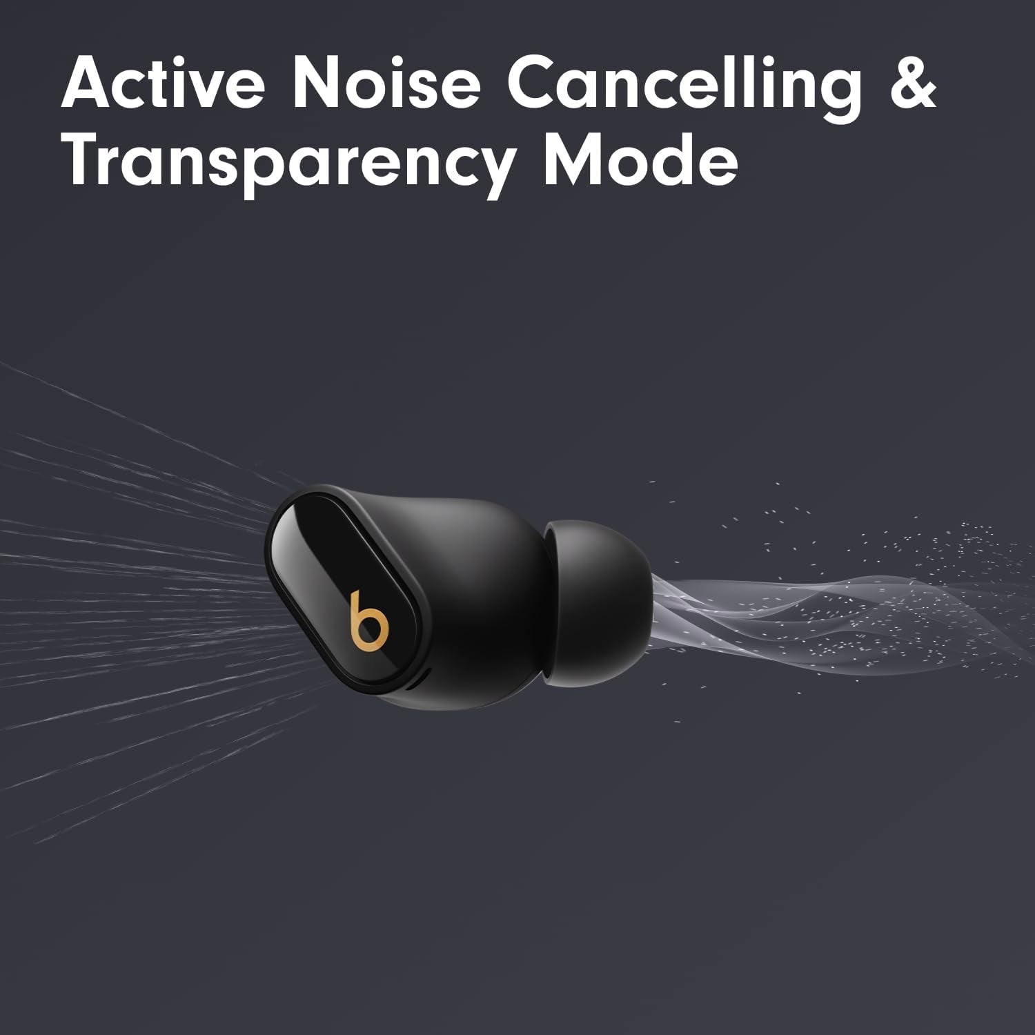 Studio Buds + | True Wireless Noise Cancelling Earbuds, Enhanced Apple & Android Compatibility, Built-In Microphone, Sweat Resistant Bluetooth Headphones, Spatial Audio - Black/Gold