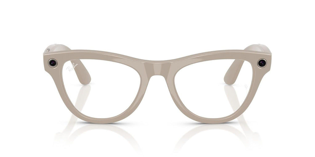 Ray-Ban Skyler (Gen 1) AI, Photo and Video Capture - Shiny Chalky Grey, Transitions® Sapphire Lenses