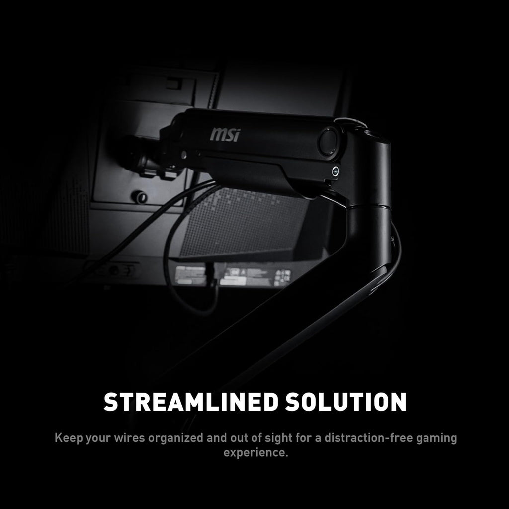 MAG MT201D - Premium Heavy Duty Dual Monitor Stand Arms, 17-45" Support, VESA Compatible, Adjustable Spring Mount, 44 Lbs per Screen, Clamp & Grommet, Quick Release Plate - Black