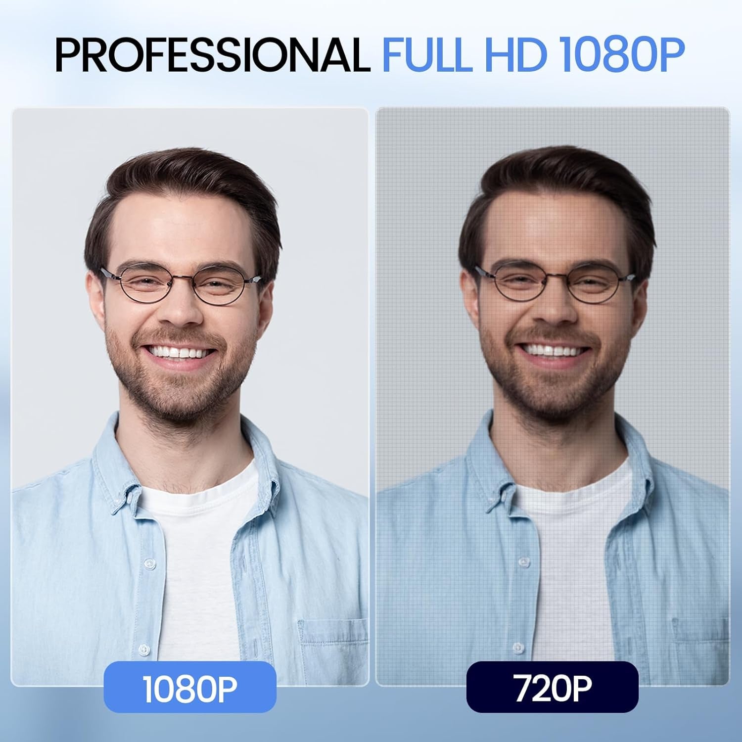 1080P Webcam with Microphone, C960 Web Cam, 2 Mics, 90° FOV, USB Type-A & A-To-C Adapter, Plug&Play Computer Camera for Online Calling, Zoom/Teams/Facetime, Switch 2 Camera Support, 2025 Version