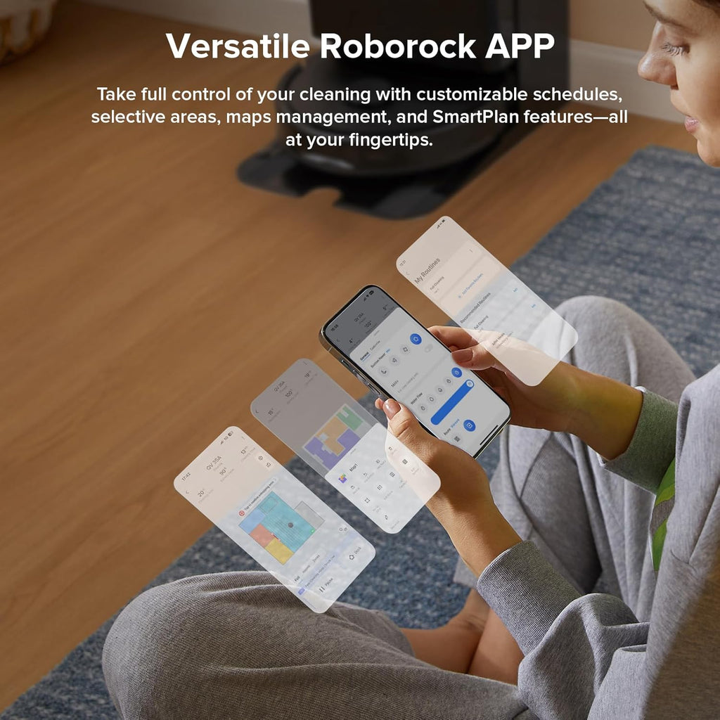 Qrevo Series Robot Vacuum and Mop, 8000Pa Suction, Upgraded from Qrevo S, Anti-Tangle Brushes, Smart Obstacle Avoidance, Auto Mop Washing, All-In-One Dock, 200RPM Spinning Mops, Black(Qv 35A)