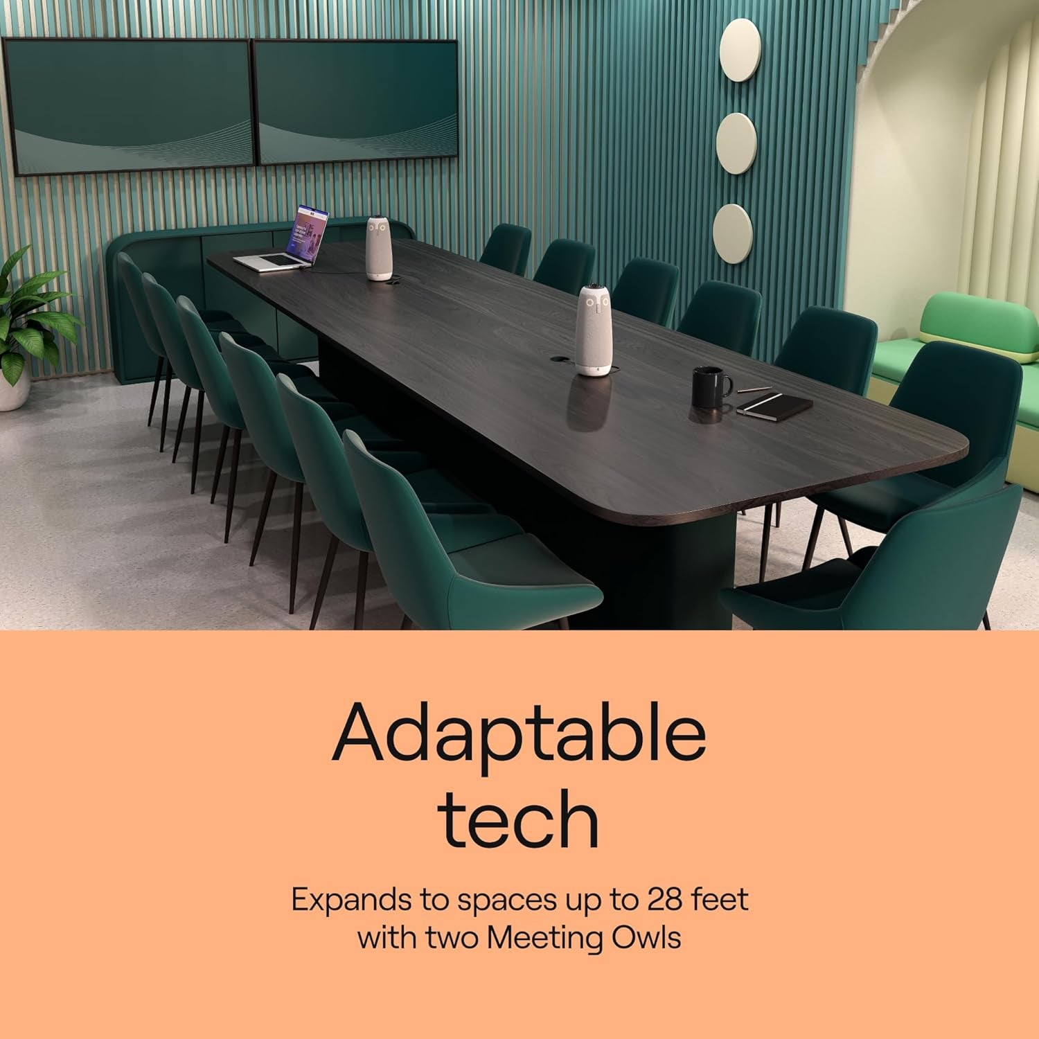 Meeting Owl 3 - 360° 1080P HD Conference Room Camera, Ai-Driven Speaker-Tracking, 18-Foot Mic Pickup - Certified for Microsoft Teams - Works with Zoom, Google Meet - Plug & Play Setup