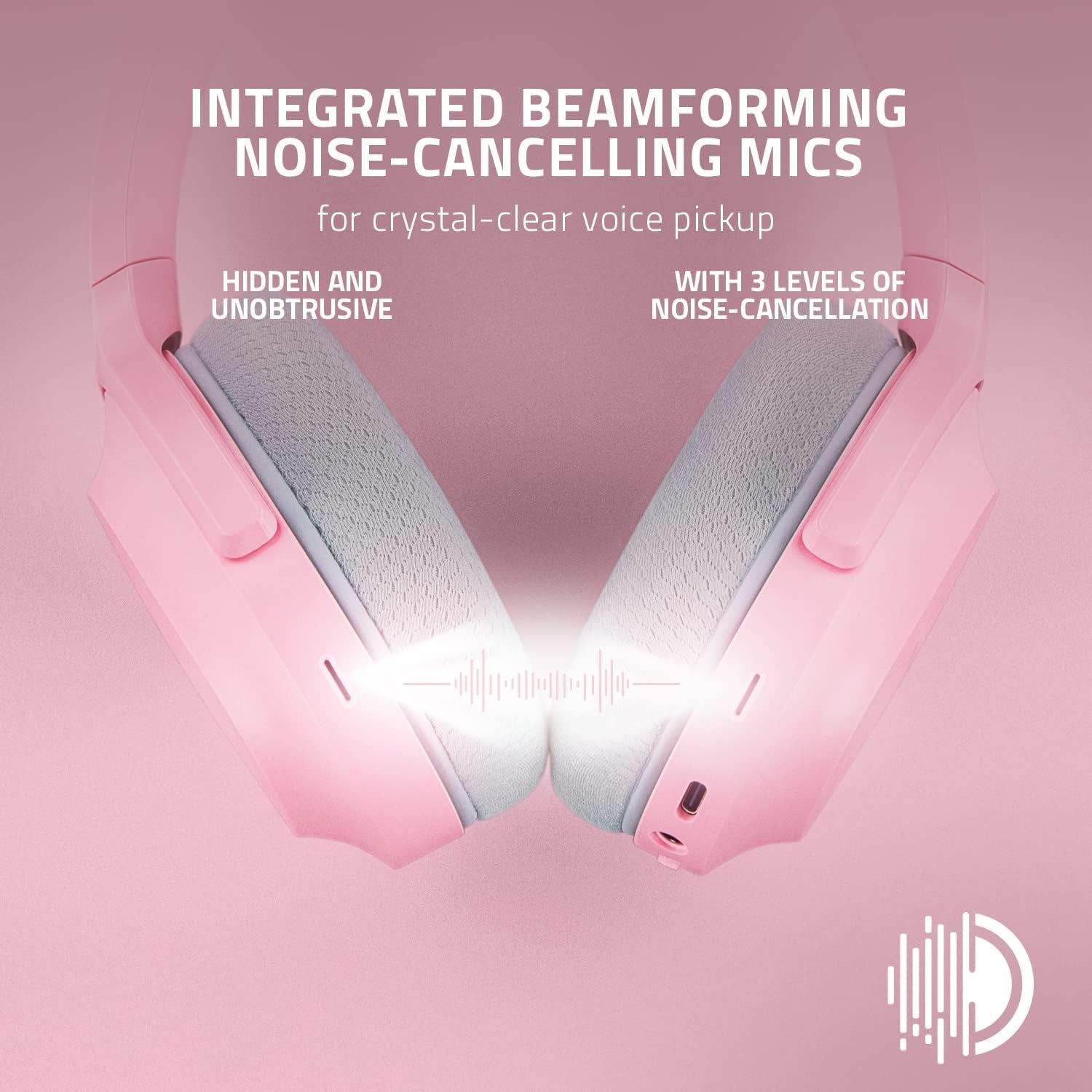 Barracuda Wireless Gaming & Mobile Headset (PC, Playstation, Switch 2, Android, Ios): 2.4Ghz Wireless + Bluetooth - Integrated Noise-Cancelling Mic - 50Mm Drivers - 40 Hr Battery - Quartz Pink
