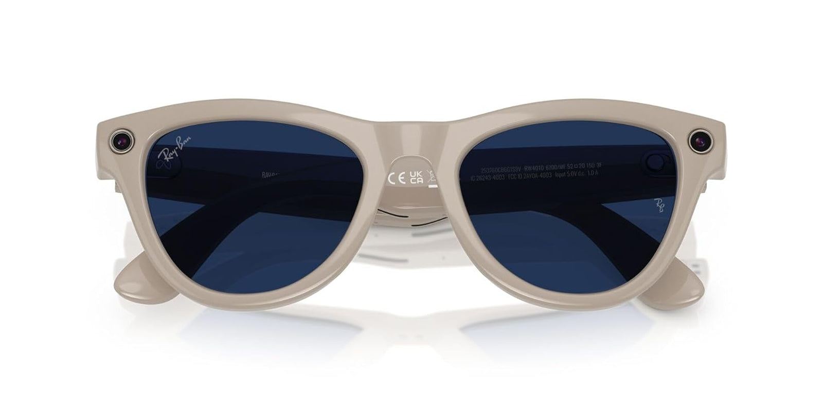 Ray-Ban Skyler (Gen 1) AI, Photo and Video Capture - Shiny Chalky Grey, Transitions® Sapphire Lenses