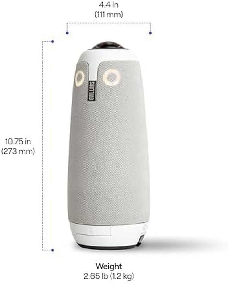 Meeting Owl 3 - 360° 1080P HD Conference Room Camera, Ai-Driven Speaker-Tracking, 18-Foot Mic Pickup - Certified for Microsoft Teams - Works with Zoom, Google Meet - Plug & Play Setup